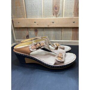 Alegria Womens Leather Wedge Sandals Size 40 9.5 - 10